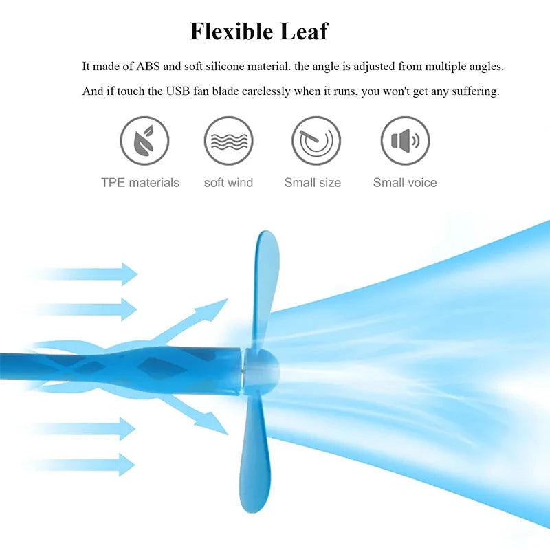 24 Pcs USB Fan Portable Ventilador Flexible Cooling Fan for Power USB Fan for Computer
