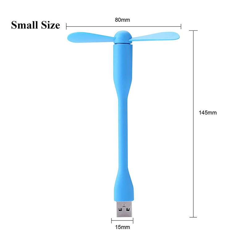 24 Pcs USB Fan Portable Ventilador Flexible Cooling Fan for Power USB Fan for Computer