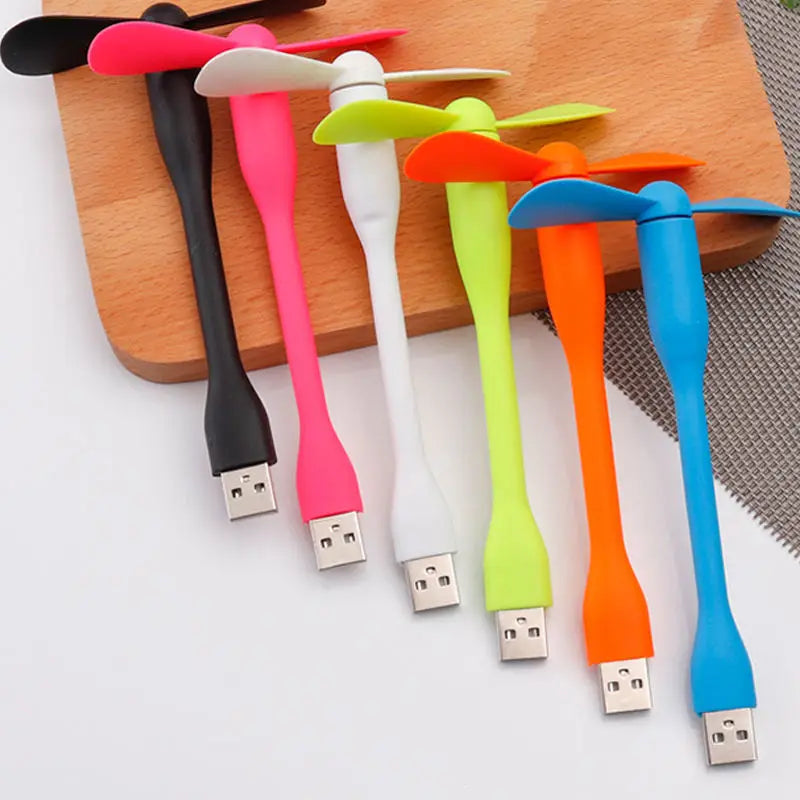 24 Pcs USB Fan Portable Ventilador Flexible Cooling Fan for Power USB Fan for Computer